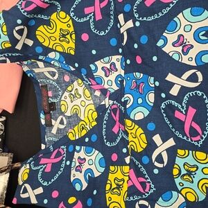 Colorful Heart Print Women's Tunic Top